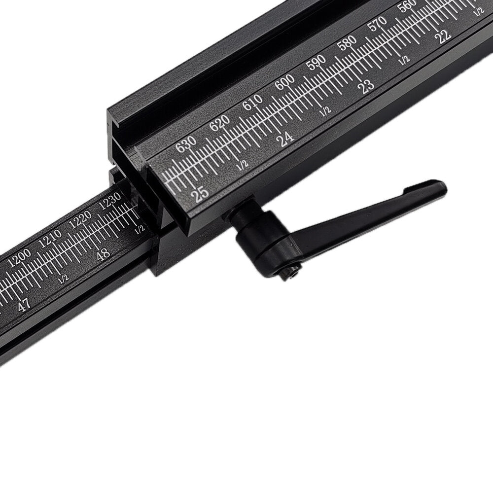 ENJOYWOOD Miter Gauge Extended Fence, Aluminum Alloy, 640-1220mm, Precision Woodworking, Fits Most Brands