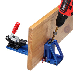 Woodworking Tool Pocket Hole Jig System with 9.5mm Oblique Hole Diameter Drill Hole Drilling Guide for Wood