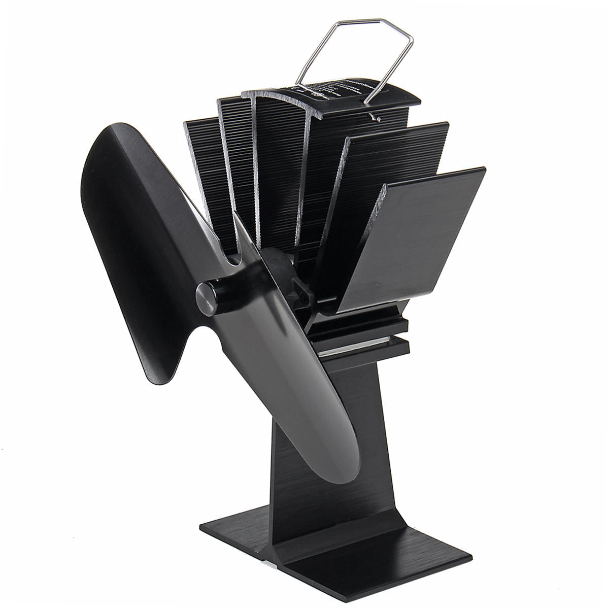 2 Blade Heat Powered Wood Stove Fan Silent Eco-Friendly Fireplace Fan for Wood Log Burner