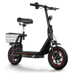 Electric Scooter 48V 13Ah Battery 500W Motor Recommended Top Speed 25KM/H 12inch Pneumatic Tires 30KM Max Mileage 120KG Max Load Folding E-Scooter