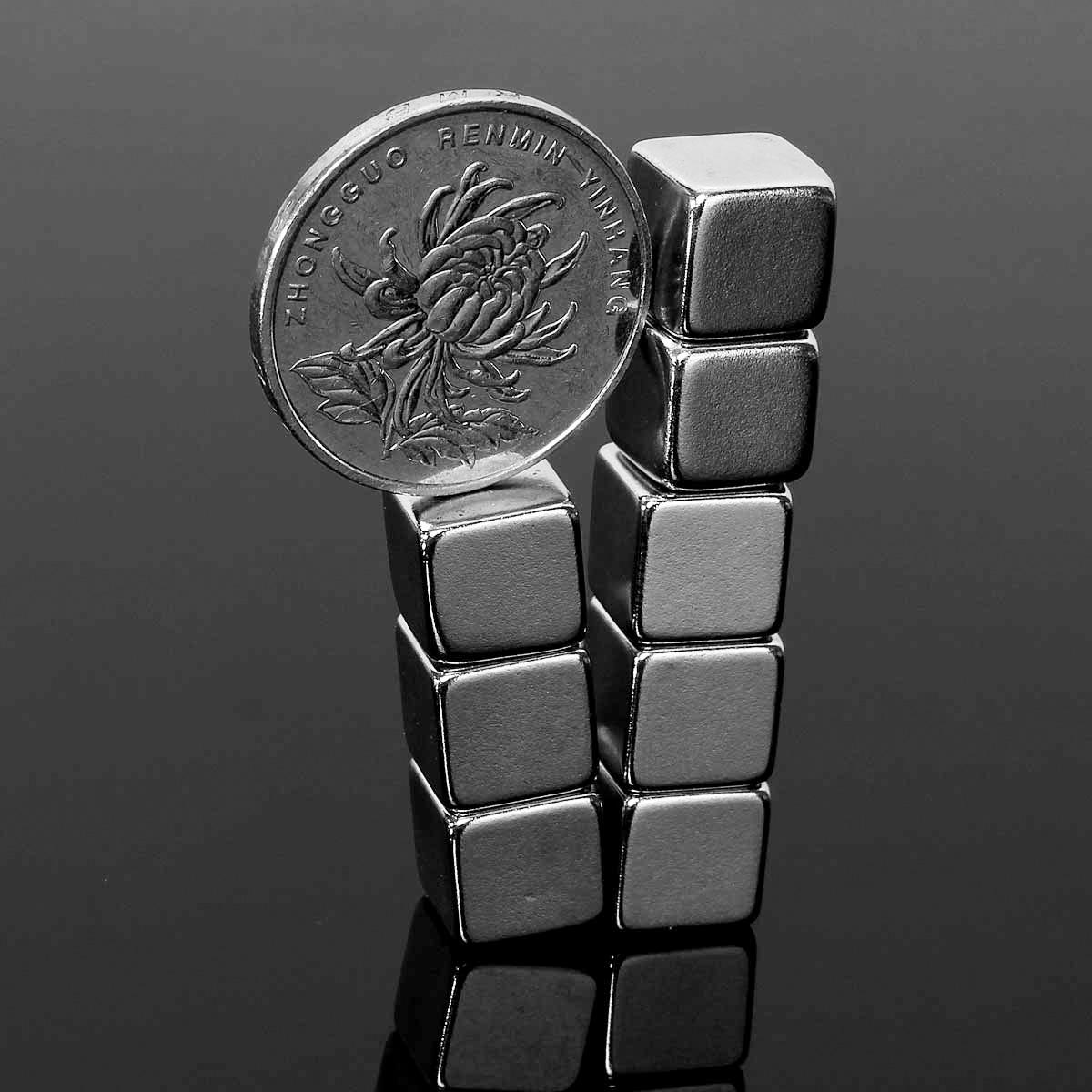 8pcs N52 10x10x10mm Block Neodymium Magnet Super Strong Permanent Rare Earth Magnet