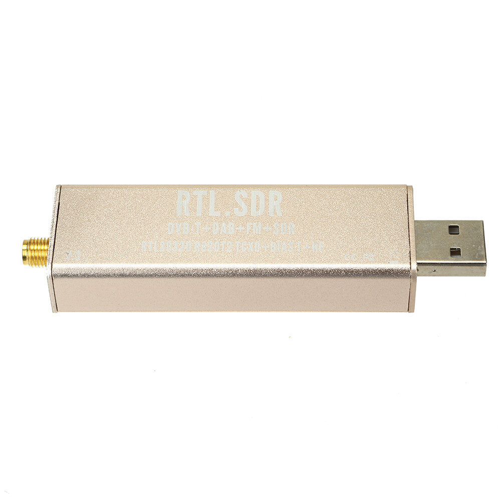0.1MHz-1.7GHz SDR 0.5 PPM TCXO Compensated High Stability Full Band Software Receiver Aviation Band ADSB RTL2832U + R820T2 with Antenna