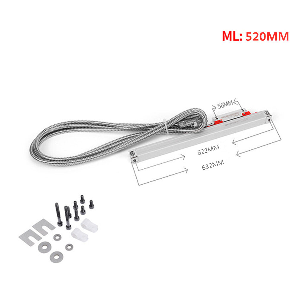 1m Lathe Mill Scale Electronic Linear Scale Encoders Lathe Tool for 2/3 Axis Grating CNC Milling Digital Readout Display DRO