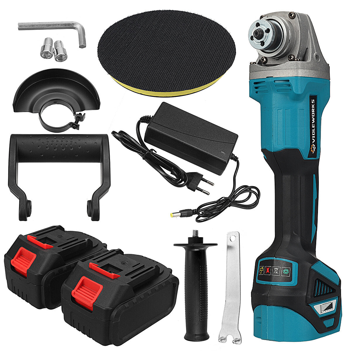 2 IN 1 Brushless lithium Battery Six-Speed Speed Regulation Polisher Angle Grinder 18V Battery