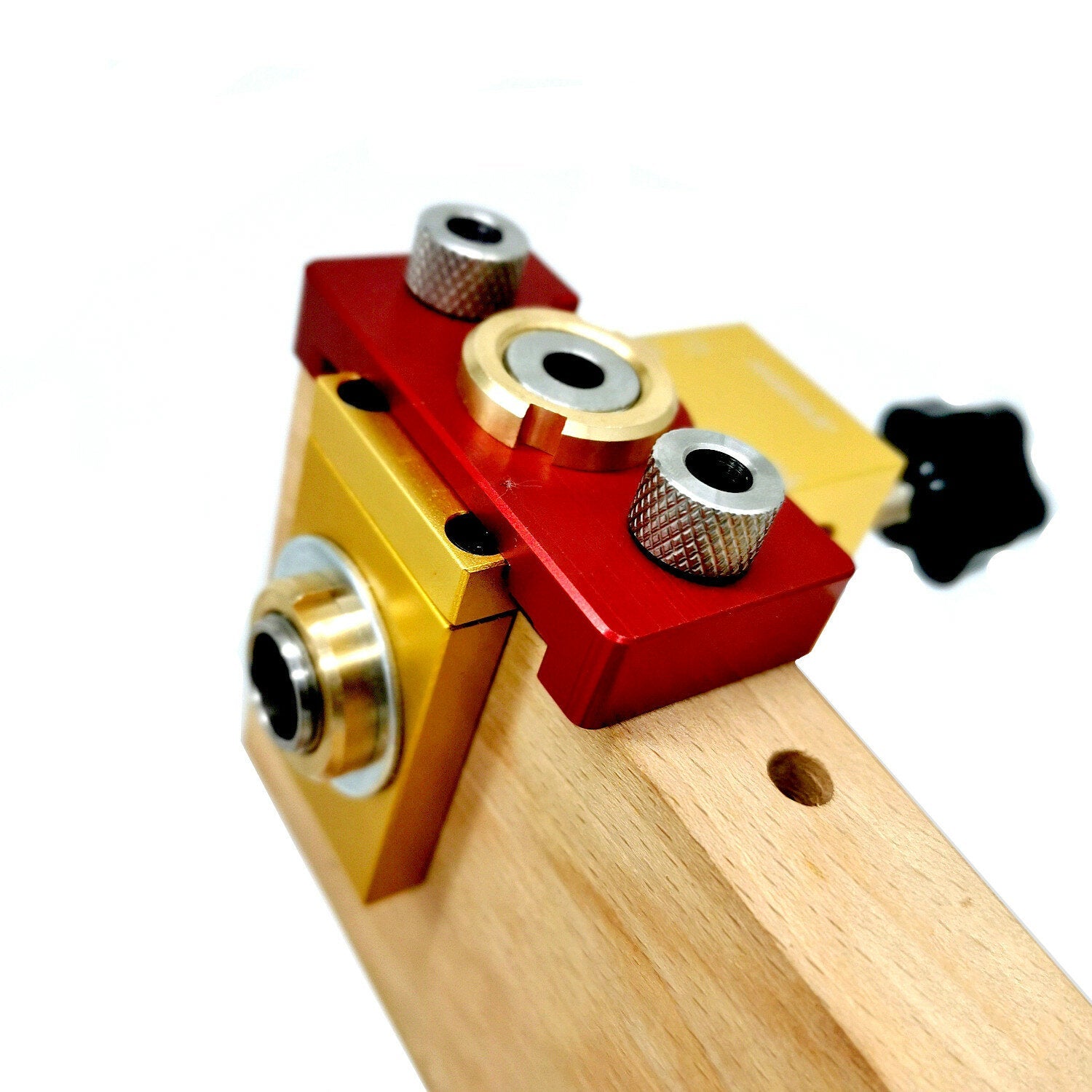 3 In 1 Dowelling Jig Woodworking Adjustable Aluminum Drilling Guide Locator