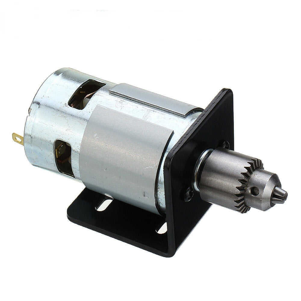 DC 12V Lathe Press 775 Motor With Miniature Hand Drill Chuck and Mounting Bracket