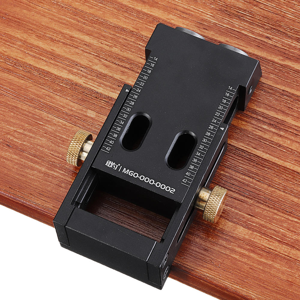 Woodworking Aluminum Alloy Pocket Hole Jig 9mm Carpentry Hole Angle Drill Guide with Step Drill Bit Set