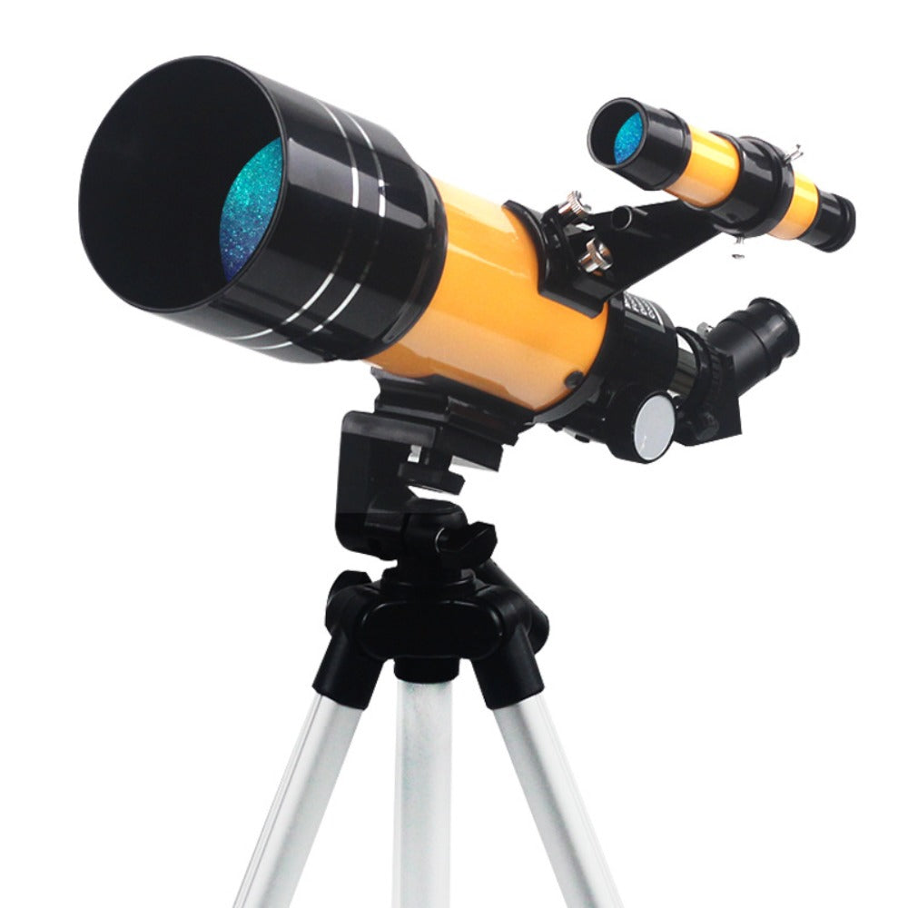 15X-150X 70mm Large Aperture Astronomic Refracting Monocular Telescope with Tripod Eyepiece Dust Cover Teleconverter Finder Scope for Star Gazing Bird Watching