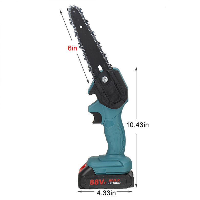1200W 6 Inch Electric Chain Saw 7500mAh Rechargeable Handheld Logging Saw