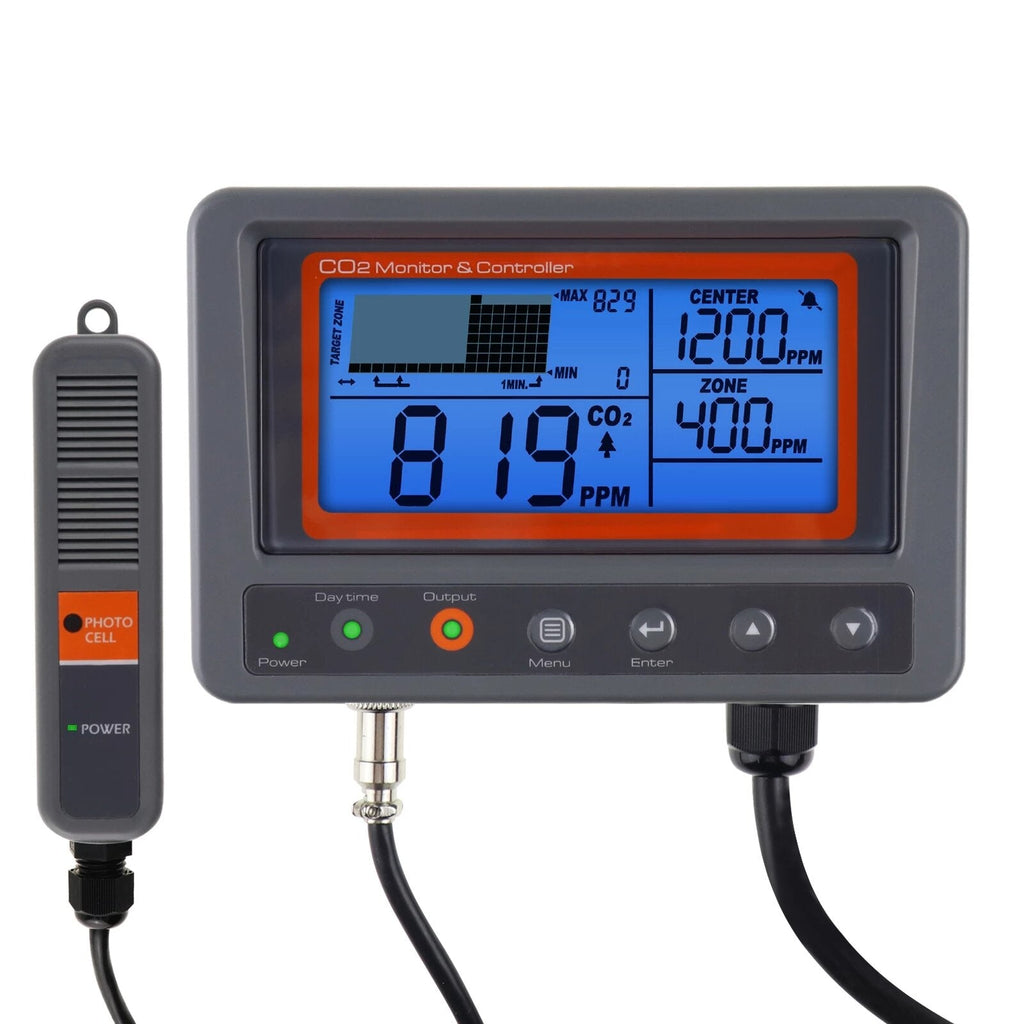 Carbon Dioxide CO2 IAQ Monitor Controller with Relay Function NDIR Sensor Probe for Green House Home/ Office/Factory