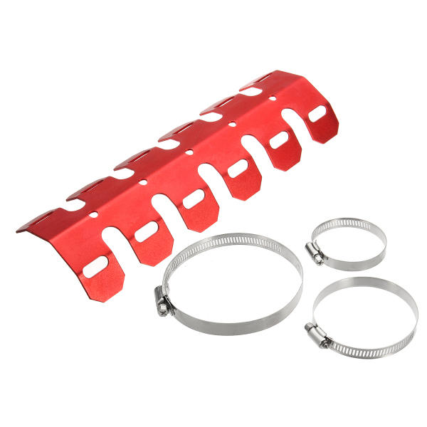38-51mm Double Air Outlet Exhaust Muffler Pipe Motorcycle Carbon Stainless Steel