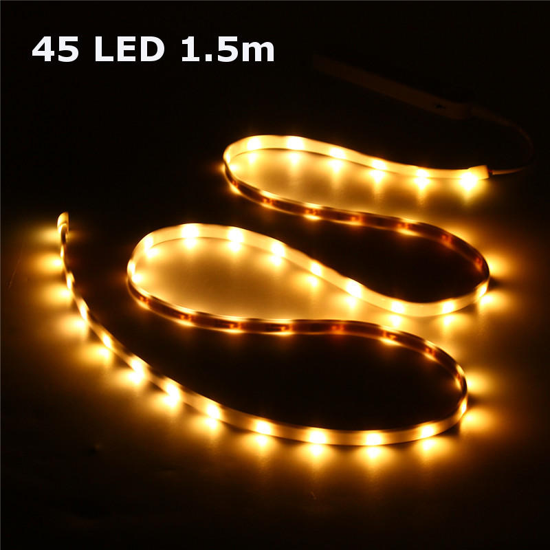 Battery Powered SMD2835 15/30/45LEDs PIR Motion Sensor Strip Cabinet Closet Light