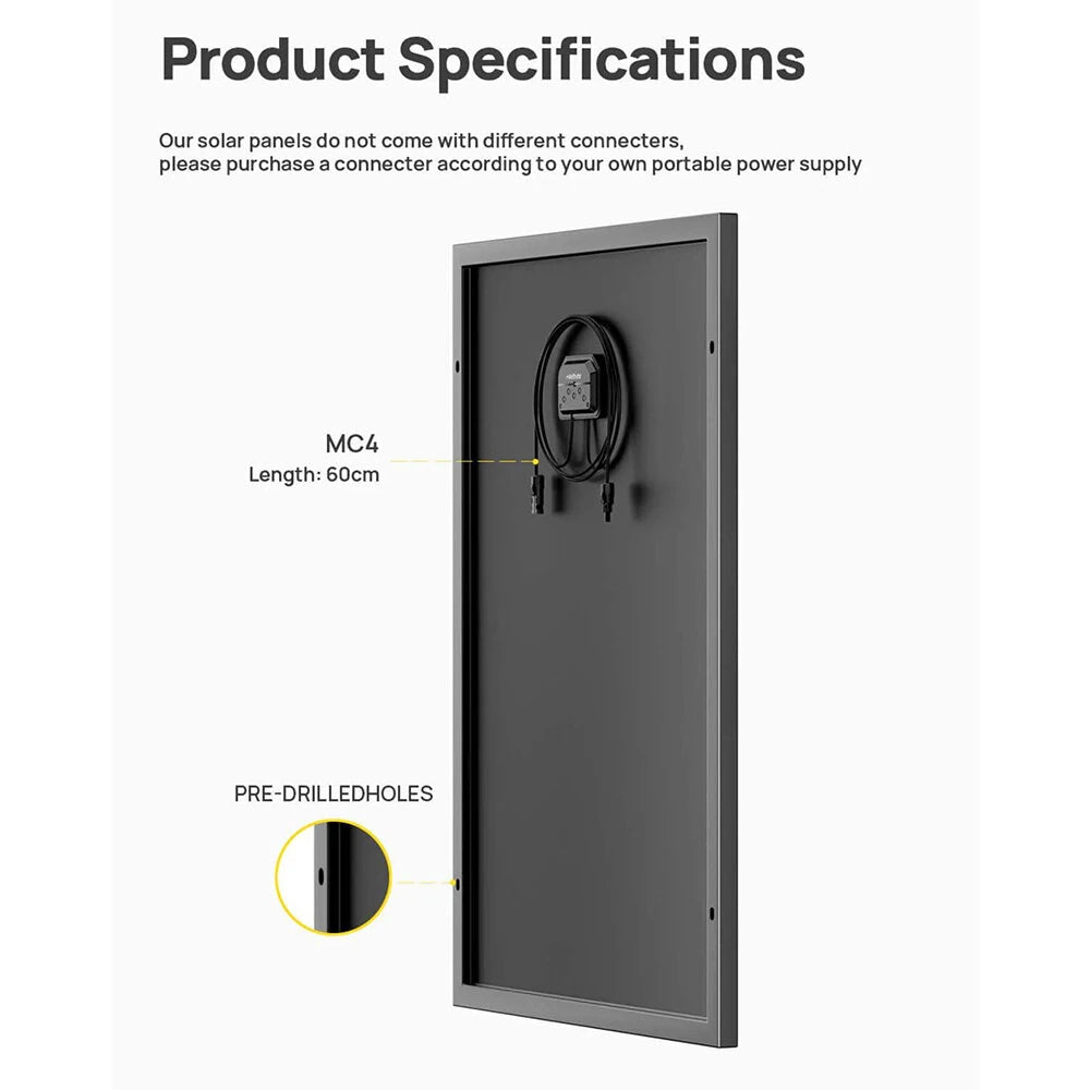 2pcs 120W Solar Panels High Efficiency Monocrystalline PV Modules IP68 Waterproofing Ideal for RV & Marine Rooftop