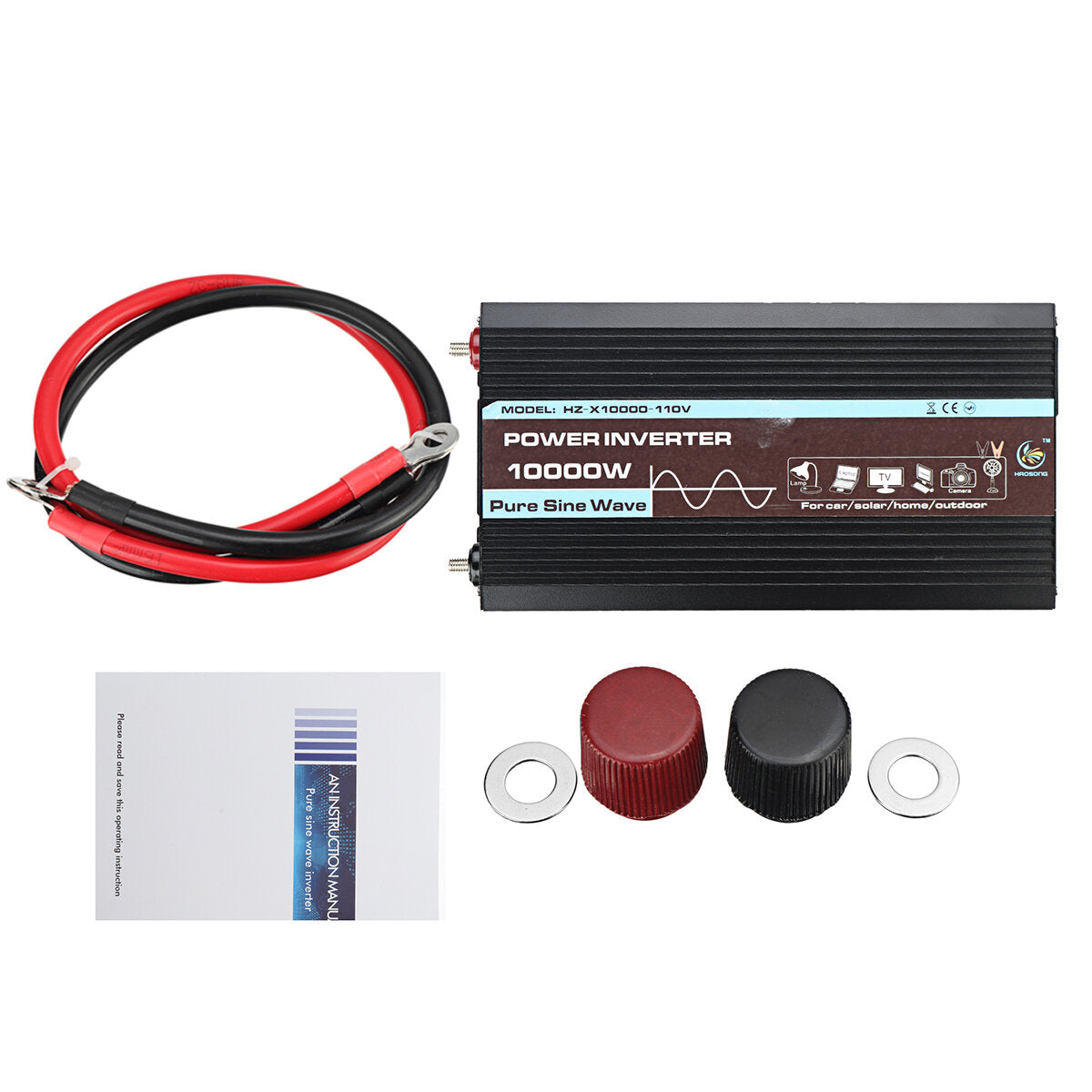 Dual Display 3000W Pure Sine Wave Inverter Car Household Power Inverter DC To AC Converter