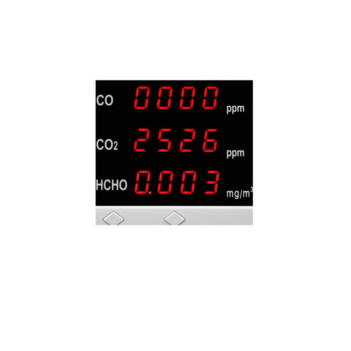 CO CO2 HCHO TVOC AQI Tester LED Digital Air Quality Monitor Indoor Outdoor Gas Analyzer