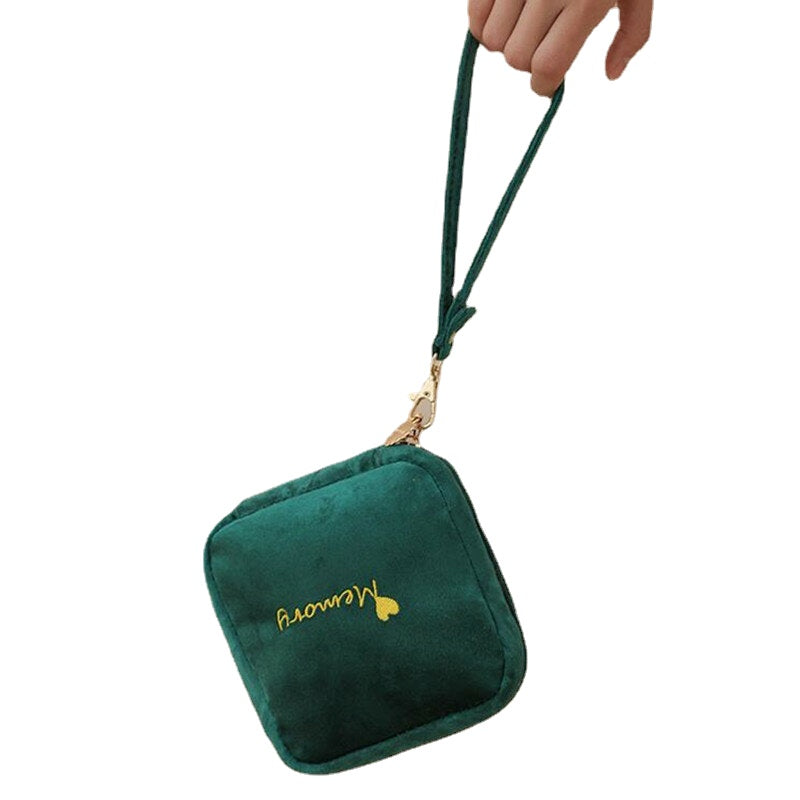 Fashion Portable Velvet Cosmetic Bag Multifunction Makeup Bags Waterproof Mini Women Sanitary Bag