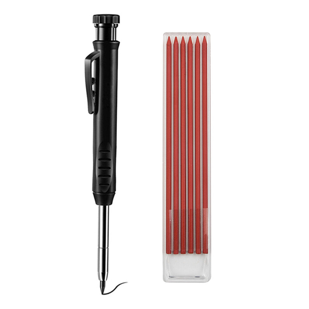 Mechanical Pencil with Sharpener Cap, Non-Slip Grip, Ideal for Carpenters, Engraving, and Scribing - 14.5cm Length