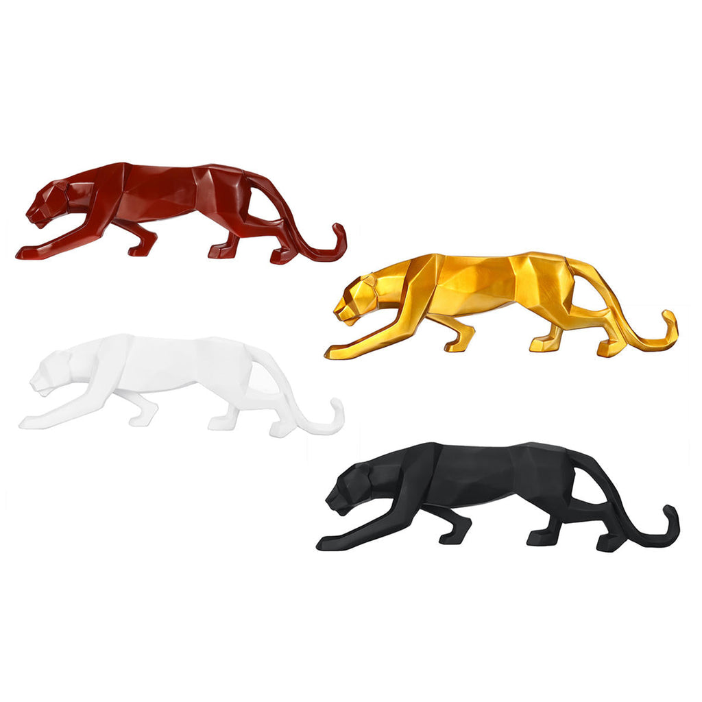 Leopard Art Sculpture Statue Figure Ornament Resin Panther Home Office Decorations