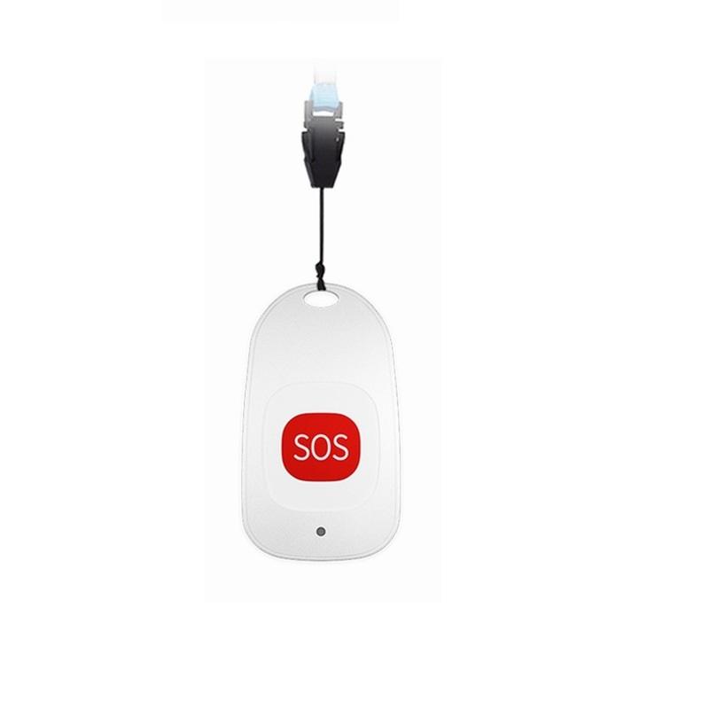 Smart Home Wireless Pager Doorbell Old Man Emergency Alarm 80m Remote Call Bell 1 Button 2 Receiver