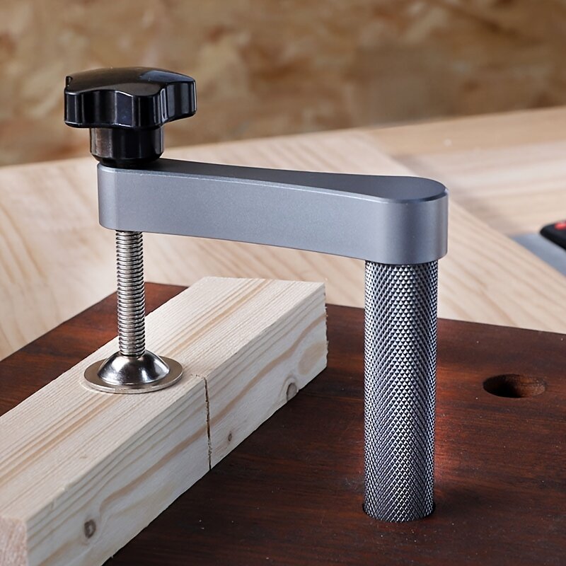 Durable Adjustable Woodworking Table Clamp Press - Universal Hold Down Jig for Saws, Drills, CNC, 70mm Capacity