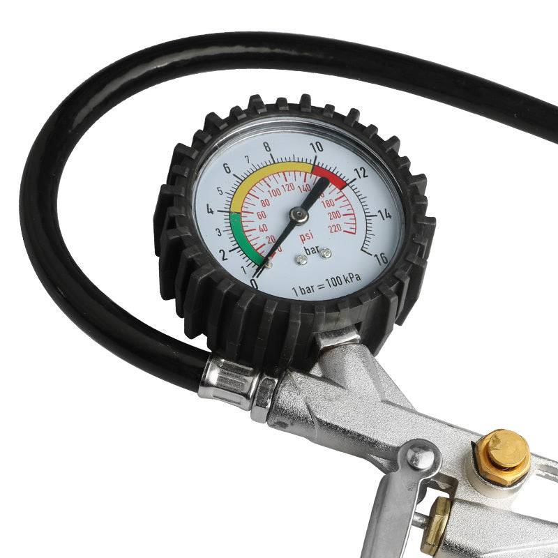 Car Tyre Pressure Gauge With Rubber Hose For Automotive Repair