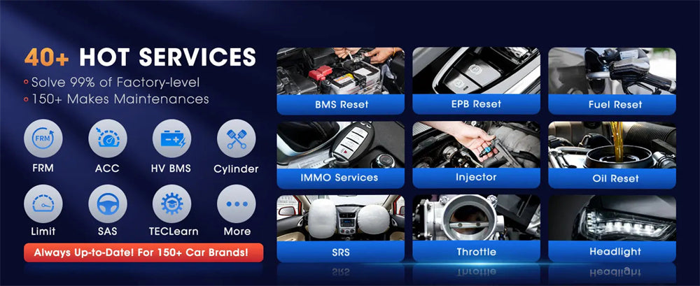 OBD2 Automotive Diagnostic Scan Tool Active Tests 40+ Maintenance Services Support DoIP / CAN FD Protocols
