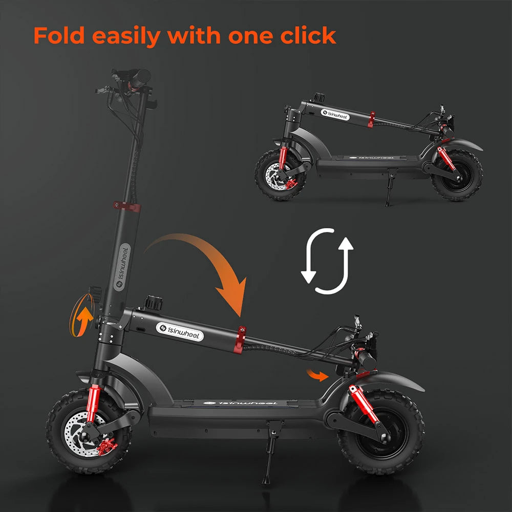 48V 15Ah Electric Scooter, 800W Motor, 11 Inch Folding Moped E-Scooter, Top Speed 25KM/H, 45KM Mileage Range, 150KG Max Load for Adults
