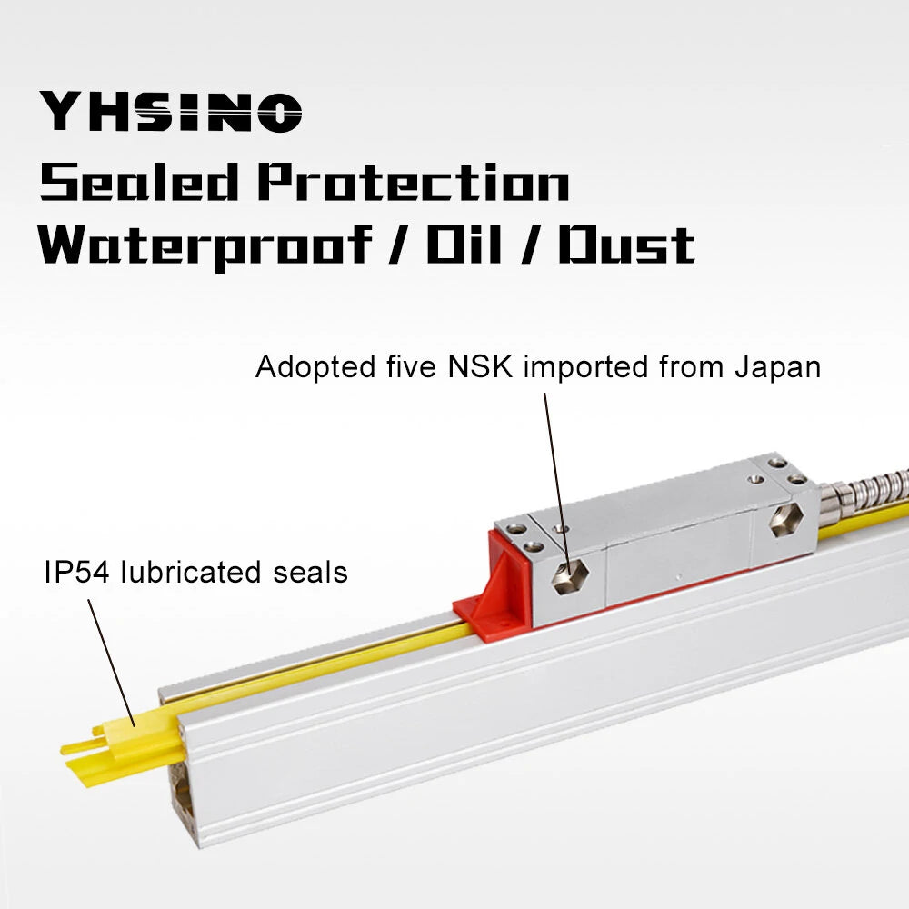 Optical Linear Scale Set High Precision 3 Axis Durable Imported Parts Suitable for Different Measurement with Optional Length Professional Digital Display+ Scale