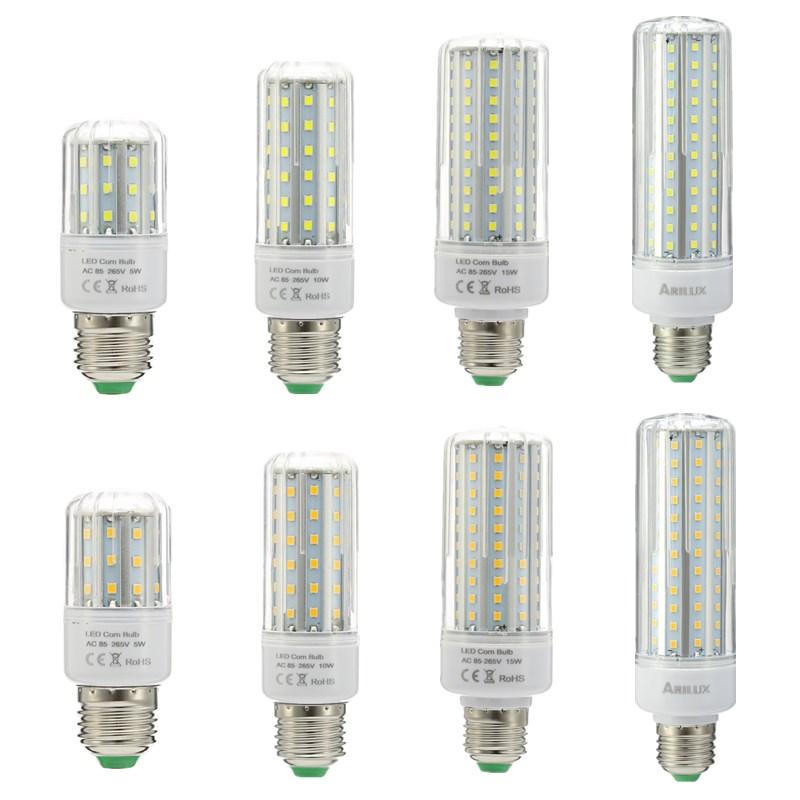 E27 E14 5W 10W 15W 20W SMD2835 No Strobe LED Corn Light Bulb AC85-265V