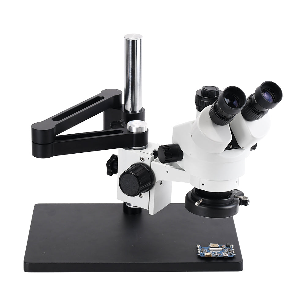 51MP 2k Trinocular Stereo HDMI Microscope Camera 7X-45X Continuous HD Zoom Stereo Trinocular Microscope For Phone Repair