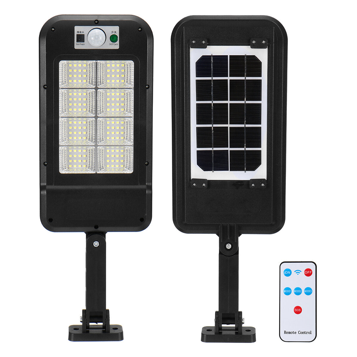 128LED Light Rechargeable Solar Power Street Light Human Body Induction Rural Remote Control Solar Street Lights