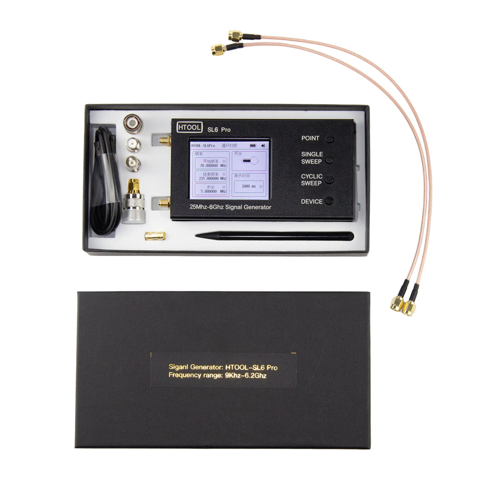 Portable Dual-Channel RF Signal Generator 9KHz-6.4GHz Ultra Low Phase Noise Test Source