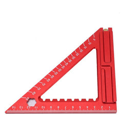 High Precision Aluminum Triangle Ruler 140mm/180mm, Double-Sided Scale, Needle Slider for Woodworking Projects