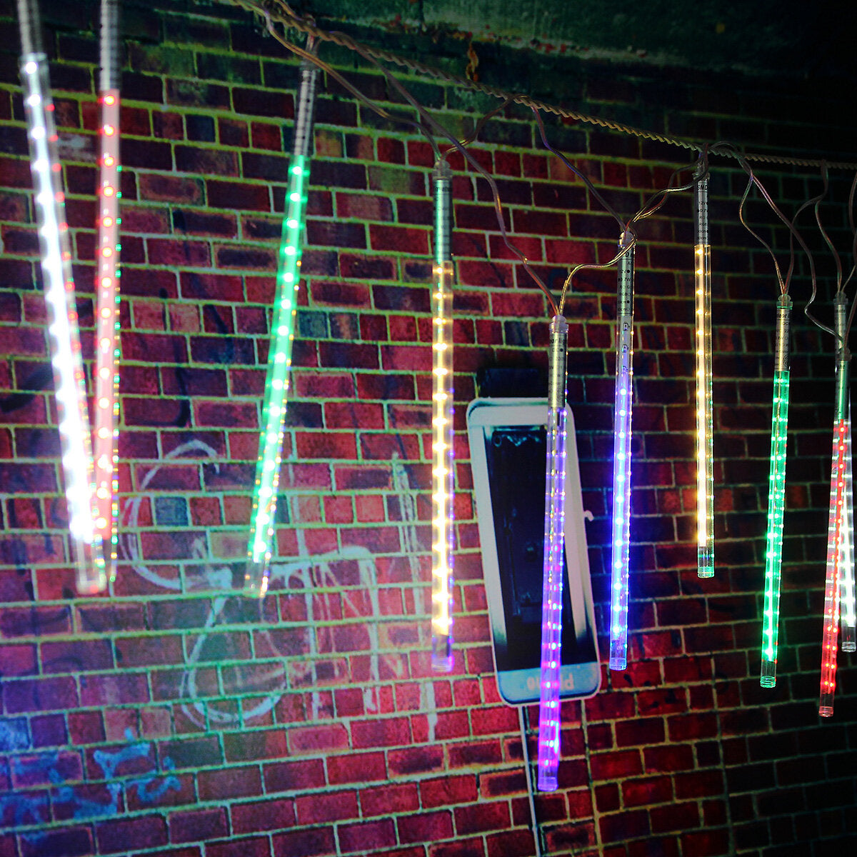 30cm 10Tubes 300LED Meteor Shower Rain String Light Christmas Tree Decor with Driver EU Plug