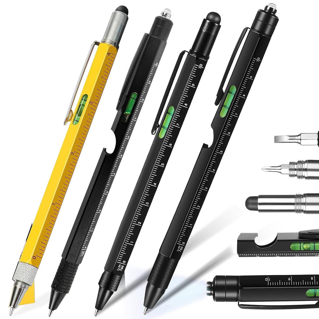 9-in-1 Multifunctional Pen with LED Light, Stylus, Screwdriver, Ruler, and More - Perfect Gift for DIY Enthusiasts
