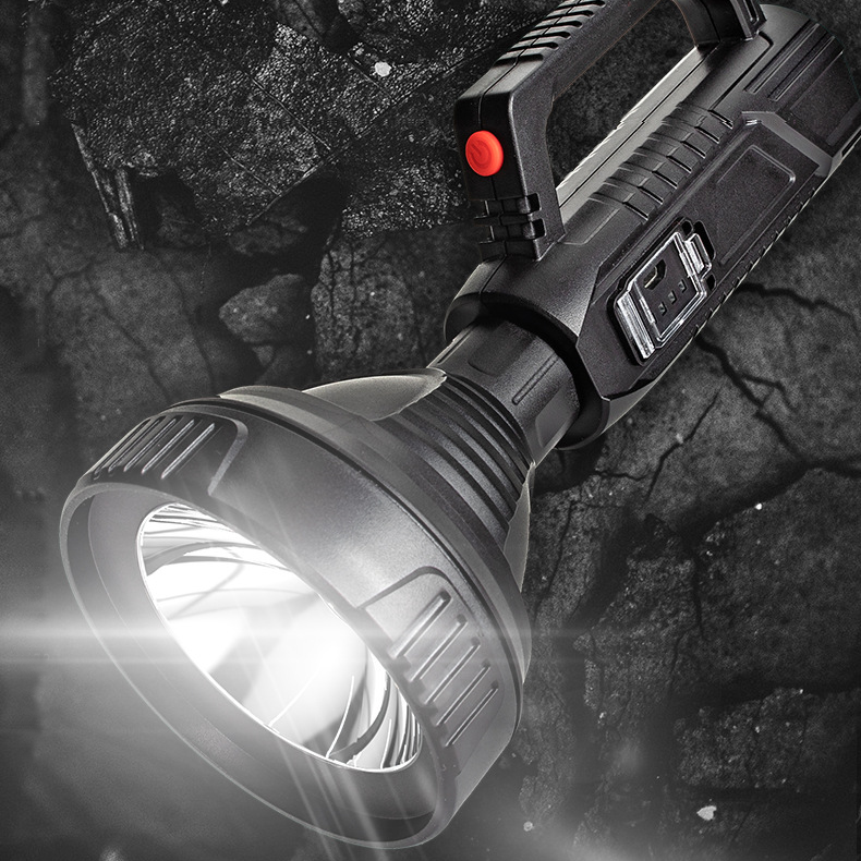 Long Shoot Strong OSL Spotlight with 18650 Li-ion Battery USB Rechargeable&Power Display LED Handheld Flashlight Home Tools