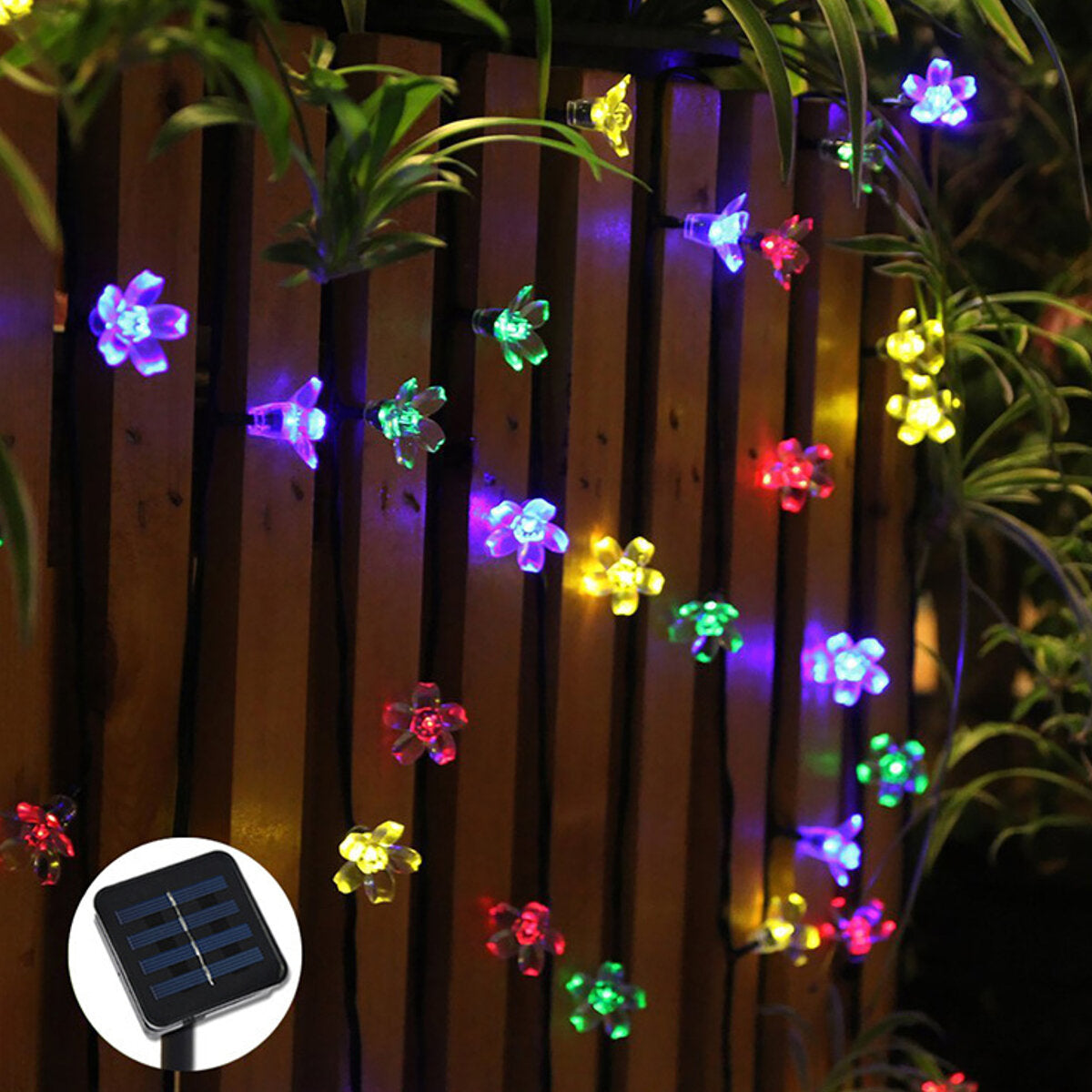 Solar LED String Christmas Blossom Lights Party Lamp 8 Mode