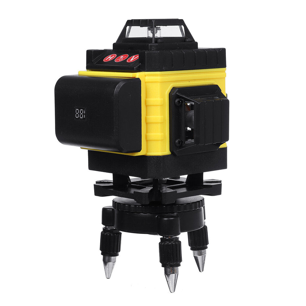 12/16 Line 4D Green Light Laser Level 6000mAh Large Battery Capacity Digital Self Leveling 360 Rotary Measure