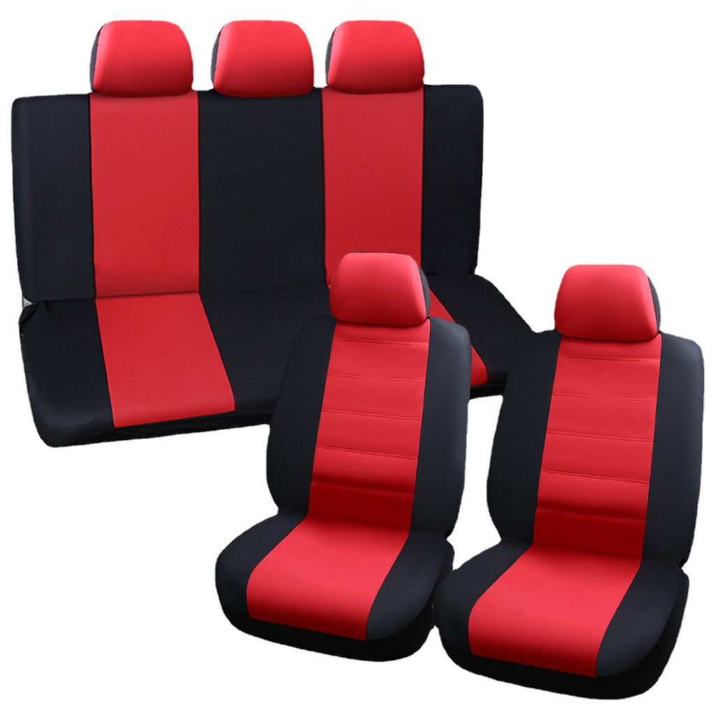 9PCS Rear Back Seat Cover Waterproof Composite Sponge Car Seats Protectors
