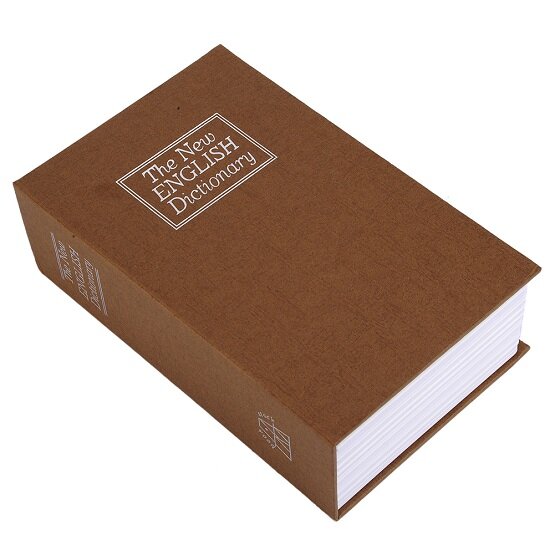 Metal Steel Cash Secure Hidden English Dictionary Money Box Coin Storage Box Secret Piggy Bank