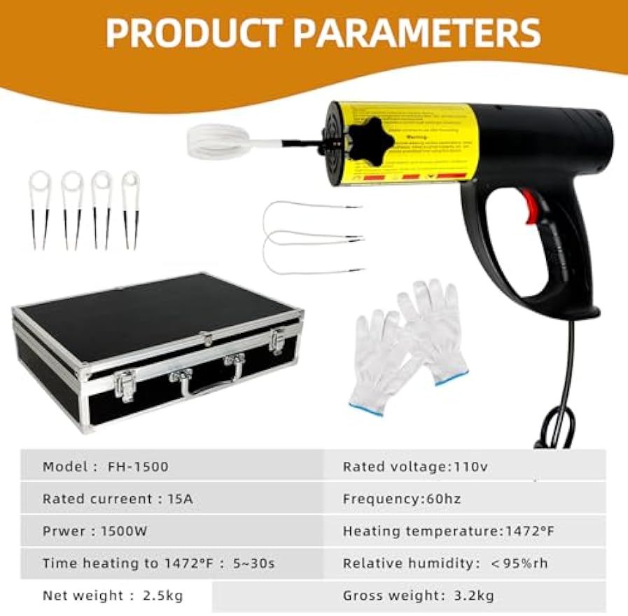Greenzach MagHeat™ 1500W Magnetic Induction Heater Kit | Flameless Rusted Bolt Remover Tool | Ultimate 6-Coil Value Pack