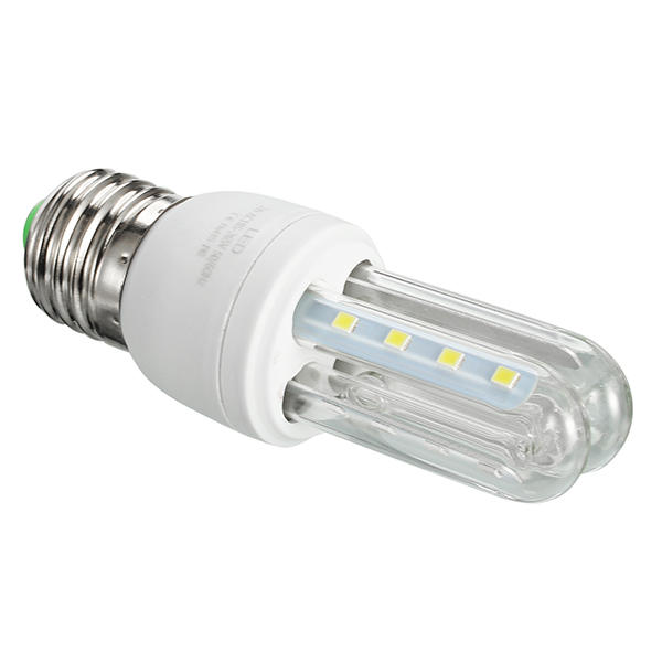 E27 3W 5W 7W SMD 2835 U Shape LED Pure White Warm White Corn Light Bulb AC85-265V