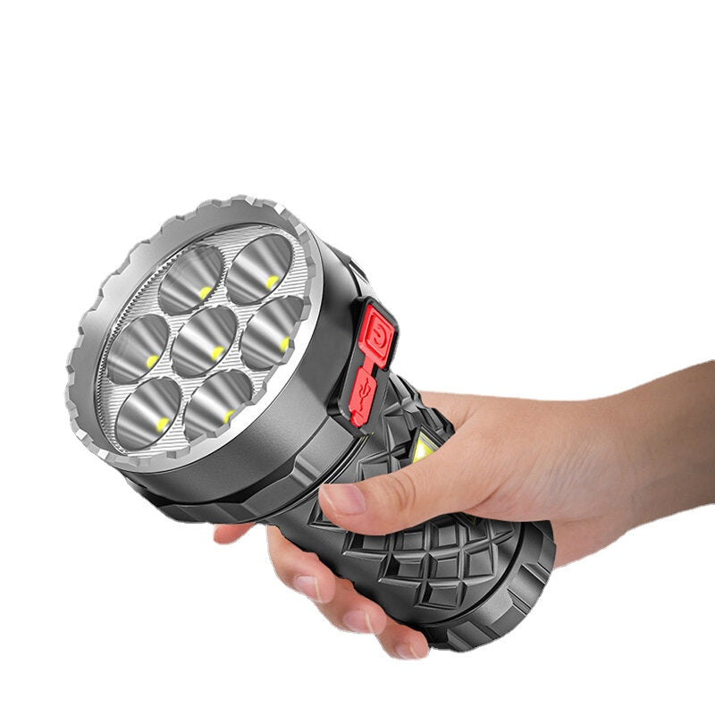Dual Light Source Ultra Powerful ABS Flashlight COB Side Light USB Rechargeable Super Bright LED Torch Outdoor Night Fishing Camping Emergency Lamp