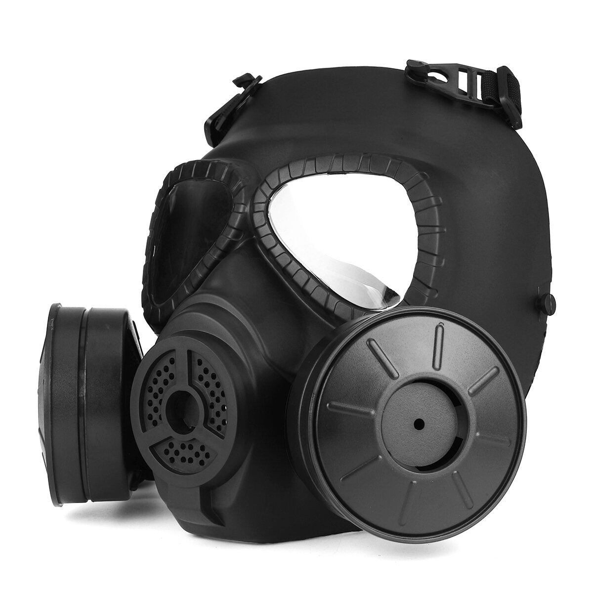 Breathable Gas Mask Double Filter Fan CS Edition Perspiration Dust Face Guard