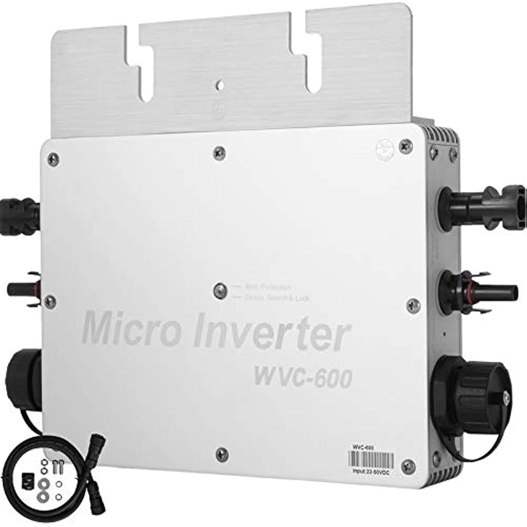 Solar Grid Tie Inverter, 600W MPPT Waterproof Inverter DC to AC 110V Micro