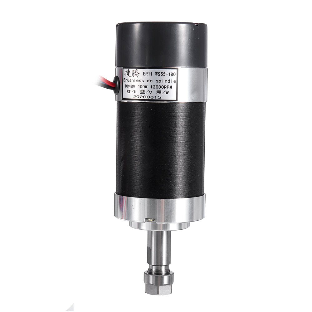400W 12000rpm ER11 Chuck CNC Brushless Spindle Motor with Driver Speed Controller and Clamp