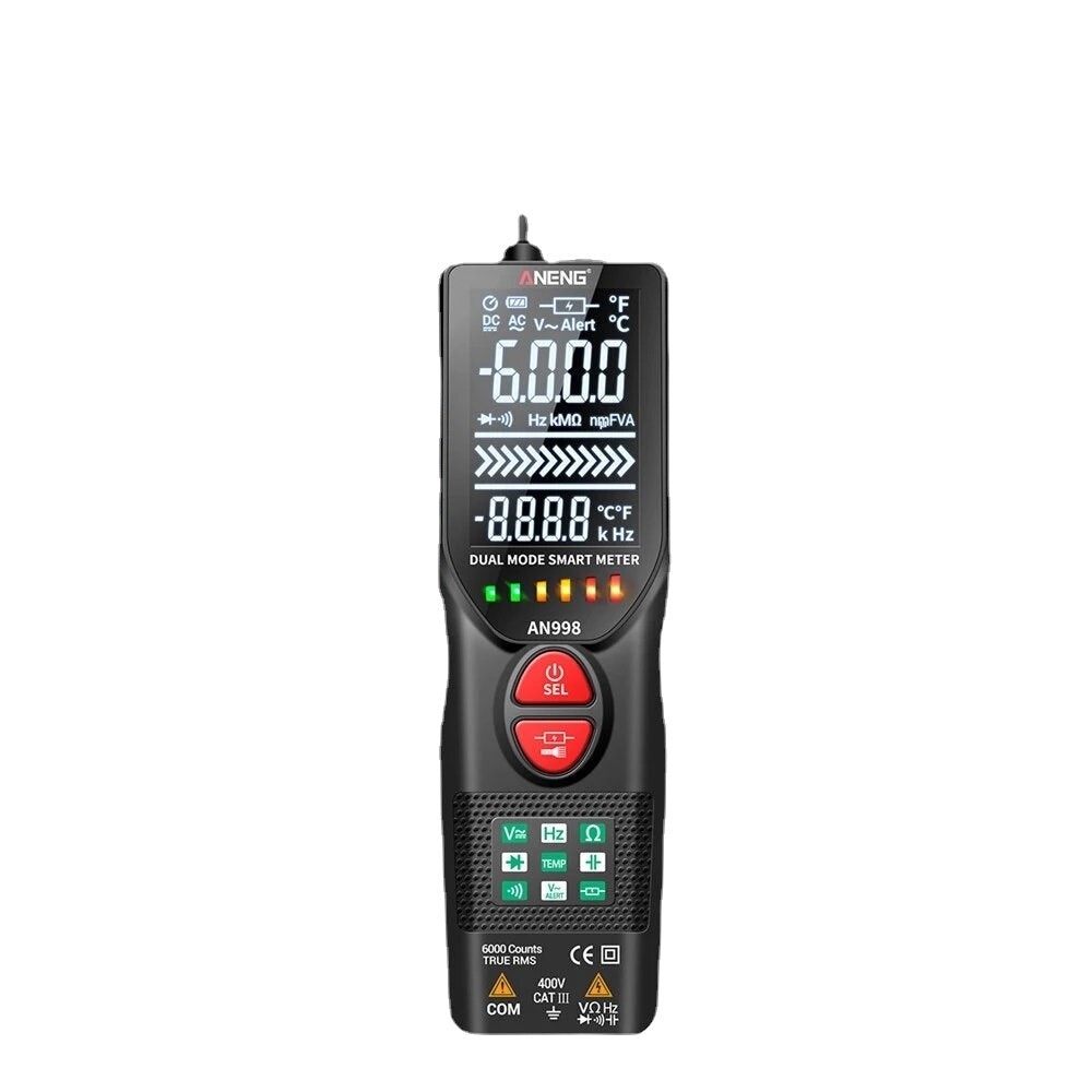 Automatic Digital Professional Multimeter 6000 Counts Electric Auto Ranging AC/DC Voltmeter Temp Ohm Hz Tester Tool