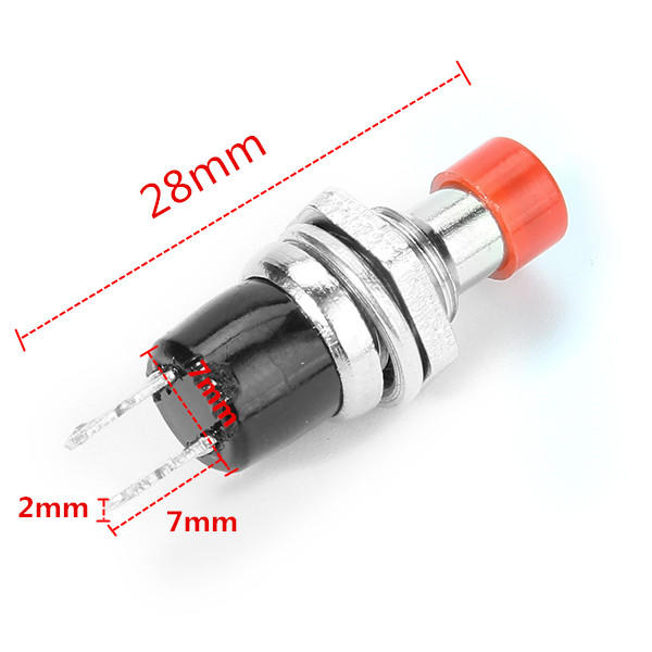 250V 1A 7mm Self-reset Switch NC Push Button Round 10pcs