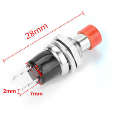 250V 1A 7mm Self-reset Switch NC Push Button Round 10pcs