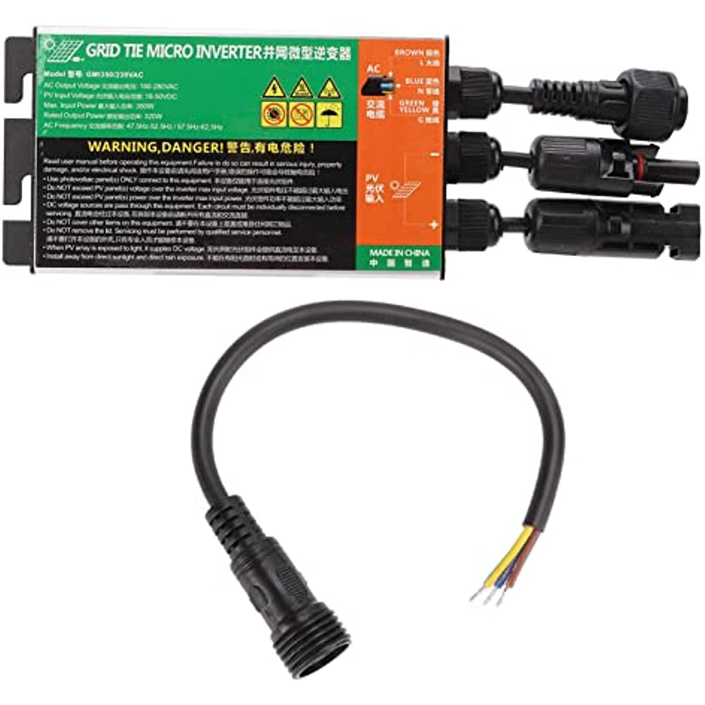 Grid Connect Inverter, Solar Micro Inverter 350W 230V MPPT Connected IP55 Sine Waving for Small Systems